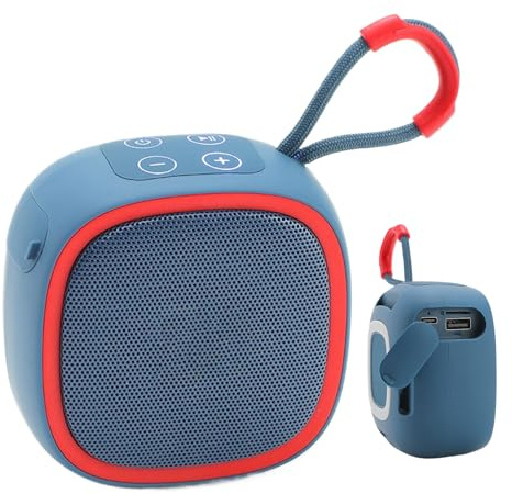 Enceinte portable sans fil d'extérieur – Haut-parleur de basses améliorées | Étanche et compact avec poignée | Son stéréo léger et gadgets techniques électroniques pour voyage, cuisine, piscine, fête