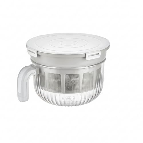 Vip Ahmet Joghurt-Sieb mit Federdrucksystem – Griechischer Joghurt & Labneh Maker, Quark-Bereiter, 3 Liter, Edelstahlsieb, BPA-frei, Abnehmbarer Griff, VP-147