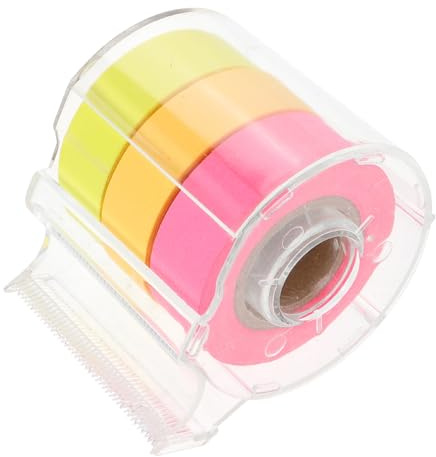 HIAKDOFT Rouleau de Notes Adhésives Autocollantes 3 Pièces Ruban Mémo Multifonction pour Maison et Bureau Blocs-Notes Autocollants Colorés pour Organisation et Scrapbooking Accessoires