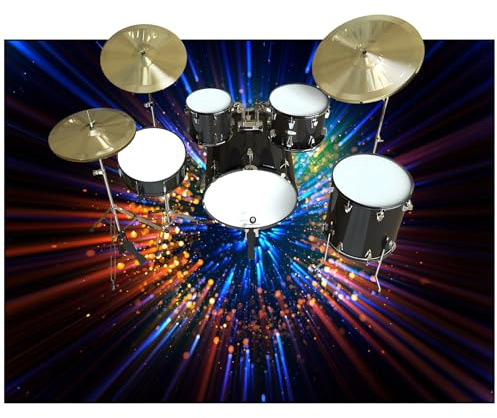 Drum Teppich Schlagzeug Teppich Schallschutz Teppich Schallschutzmatte Professionelle rutschfeste Teppiche Elektronisches Jazz Schlagzeug Kit für Bass Snare Drum Schlagzeugteppich Matte 200 x 170 cm