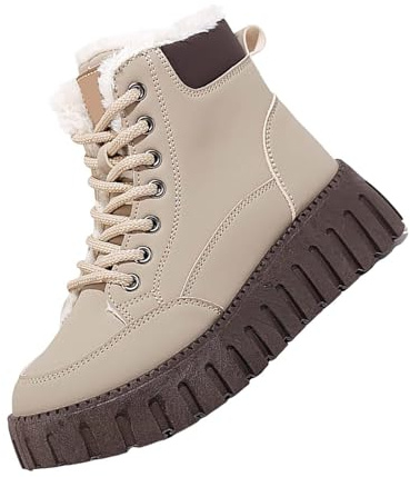 Cocila Botas Cálidas Y Acolchadas Para Mujer, Otoño E Invierno De Tacón Mujer Agua Media Caña Botines Negros Tacon Piel Barefoot Planas Hombre Zapatos Vestir Zapatillas Deporte Waterproof Bota