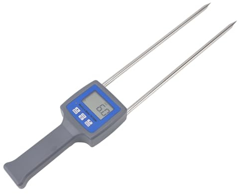 SUNGOOYUE Digitales Holzfeuchtigkeitsmessgerät, Sonde mit Hintergrundbeleuchtung, LCD-Display, Genaue Messung für Brennholz-Feuerwerksdetektor, Mechanismus aus Holzkohle, ABS-Edelstahl