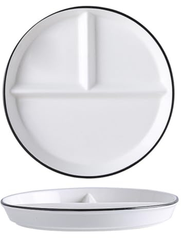 WSFYTAM Assiettes Partagées Assiettes Portions Précises Assiettes Contrôle Portions Conteneurs Contrôle Portions pour Une Perte Poids Durable, Suivi Facile d'une Alimentation Équilibrée,Noir