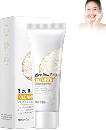 Wonsters Rice Water Face Wash Pour tous les types de peau, nettoyant pour les pores du visage, lait nettoyant pour le visage, mousse nettoyante au riz Nettoyage doux pour les peaux à problèmes