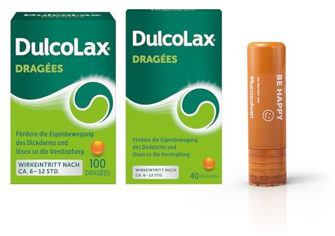 Doppelpack Set mit DULCOLAX Dragees 5 mg magensaftresistente Tabletten (100+40St) + Lippenpflegestift