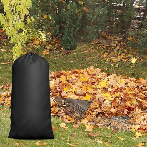 Tractor de césped para bolsa de hojas para cortacésped de jardín, tela Oxford 420D, impermeable, cierre de cordón, gran capacidad (96 x 56 pulgadas), plegable y ligero (92 x 60 pulgadas)