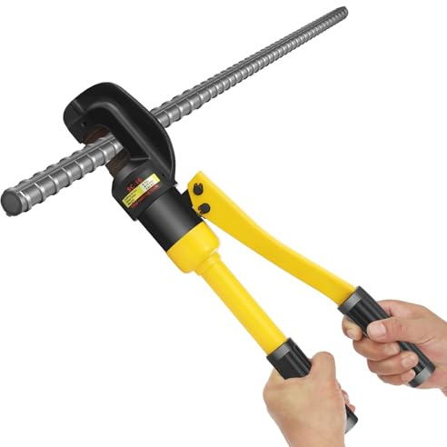 Coupe Fer à Béton Hydraulique, Cisaille Manuelle 8 Tonnes pour Acier Haute Dureté, Outil de Tronçonnage Portatif avec Coffret Professionnel, Coupe Précise 4-16mm pour Chantier Bâtiment Maçonnerie