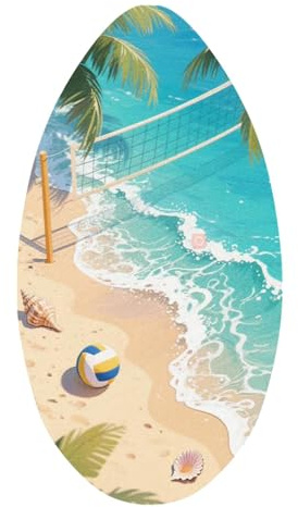 PciDinFo Skimboard mit Hochglanzbeschichtung für Jugendliche Und Erwachsene Leichtes Bodyboard Aus Holz für Sommer Und Wassersport