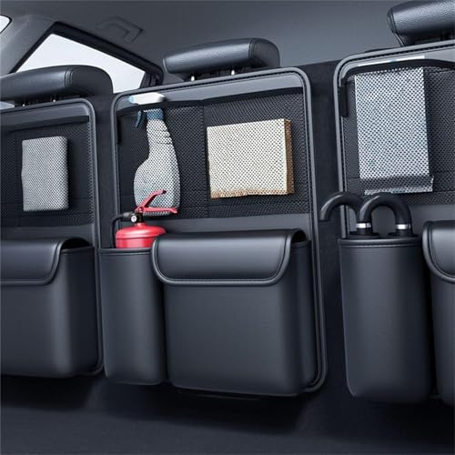 RuiYiL Kofferraum Organizer für VW Tiguan SUV 2020 2021 2022 2023,Faltbarer Auto Aufbewahrungstasche Rücksitz Organizer Wasserdicht Hängende Kofferraum Taschen Zubehör,C/3Pcs