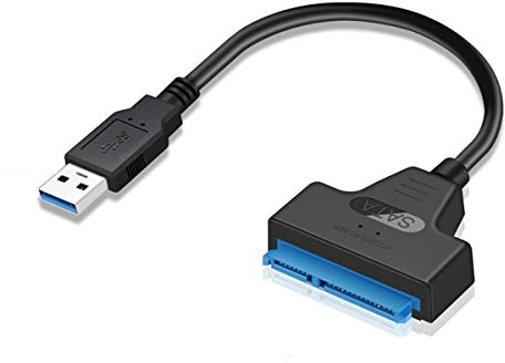 wooshop USB 3.0 vers SATA Convertisseur USB vers SATA III Adaptateur USB 3.0 vers SATA III Cable pour 2.5 SSD/HDD