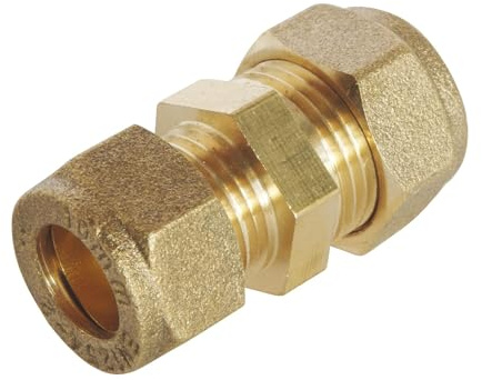 SOMATHERM FOR YOU, Manchon laiton réduit à compression pour tubes cuivre Ø12-Ø10, idéal pour raccordements plomberie, réseaux d'eau sanitaire et chauffage, durable et efficace