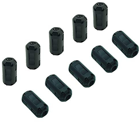 YARADECRO Ferrit-Chokes zum Anklippen, RFI, EMI-Rauschunterdrücker, Hochfrequenz-Filter-Kabel-Clips, Anti-Interferenz, für USB-Daten-, Lautsprecherkabel (5 mm Innendurchmesser)