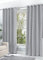 Hachette Thermal Blackout Curtains Eyelet Ring Top Including Pair of Tiebacks (Silver Grey, 46 X 72)