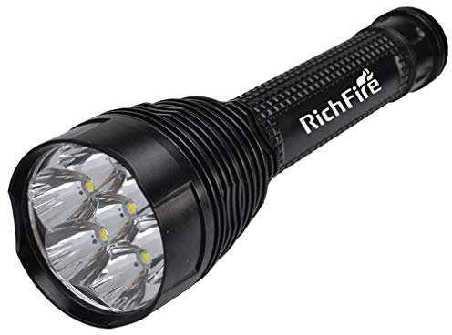 SXFJF LED con Zoom Linterna Táctica, 4200 Lúmenes Potente Las Antorchas De Mano Linterna Impermeable De 7 Potente Bombilla, para Camping, Senderismo (Batería No Incluida)