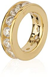 NKlaus Kettenanhänger kleiner baby Taufring mit Zirkonia weiß 333 Gelb Gold 10mm Glanz Amulett 9501