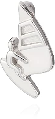 NKlaus Kettenanhänger Windsurfer aus 925 Silber, 16mm, klein, 1 Stück | Surfbrett-Motiv; rhodiniert und anlaufgeschützt; Gewicht 0,98g