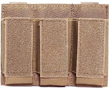 ACEXIER Taktische offene Doppel-/Dreifach-Pistolen-Magazin-Magazine 40-mm-Granatenladegerät-Halter-Fall (Triple -Tan)