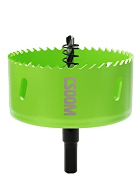 CSOOM Scie cloche bi-métal pour travaux dans les plaques de plâtre, le plastique, le bois, les métaux, la tôle d'acier fine, outil de perçage haute performance, taille 95 mm