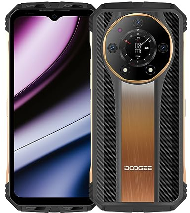 DOOGEE S110 4G Simlockfreie Handys Smartphones, Helio G99 Octa Core 22GB + 256GB, 10800mAh Akku / 66W, 50MP Kamera (24MP Infrarot) + 16MP + 32MP, Android 13 6.58 Zoll, Fingerabdruck NFC Gold