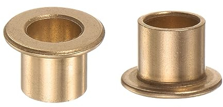 QUARKZMAN 2Stk Flansch Gleitlager Hülse Sinterbronze Buchsen 8x10x10mm | Selbstschmierende Lager mit 15x1.2mm Flansch Niedrigem Reibungskoeffizienten für Elektromotoren, 3D-Drucker, Maschinenbau