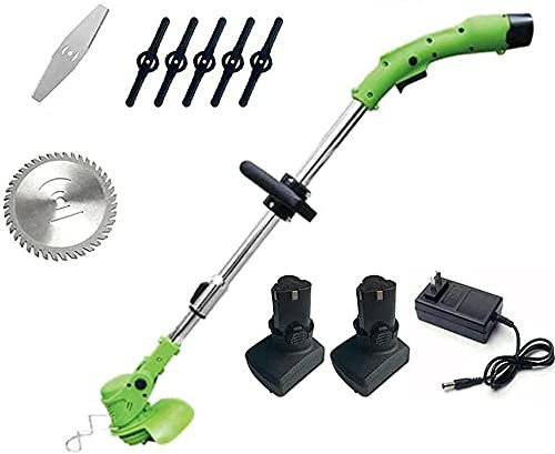 KOHARA Taglierina per Erbacce da Giardino a Batteria Attrezzi da Giardinaggio Portatili per falciatura Tagliaerba Tagliabordi Tosaerba Decespugliatore per erba-12V6000 mA 2 batterie