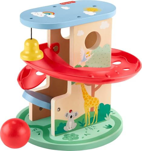 Fisher-Price Jouet en bois pour bébé - Cabane dans les arbres - 2 pièces - Activité en bois pour le développement des nourrissons et des tout-petits à partir de 9 mois