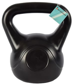 Kettlebell 8 kg, Kunststoff gefüllt mit Zement, Krafttraining für Männer & Frauen, Verbessern Sie Ausdauer und Bauen Sie Muskelkraft Auf