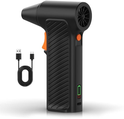 Gungtj Plumeros de aire eléctricos, soplador de aire eléctrico, plumero de aire ajustable, soplador de aire para limpieza de PC, pistolas de aire comprimido inalámbricas y recargables para laptop,