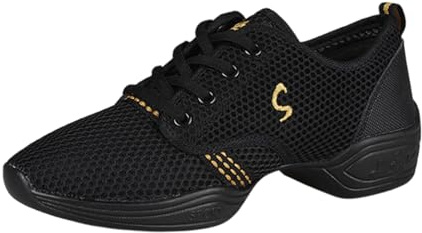 LJFIWY Scarpe da ginnastica da donna per danza jazz, scarpe da ballo da donna, scarpe da ginnastica con plateau, leggere e traspiranti, comode e traspiranti, adatte per jazz, street jazz, allenamento