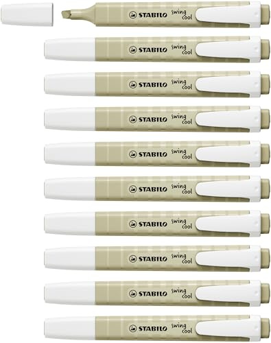 STABILO - Textmarker - swing cool NatureCOLORS - 10er Pack - schlammgrün