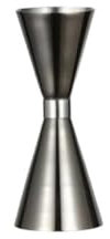 CHFYIJYHM Jigger for Barra de cócteles, Taza medidora de Doble espíritu Jigger de diseño japonés de Acero Inoxidable, for Bar en casa, Accesorios for Bar y Fiesta(Black 30ml 60ml)