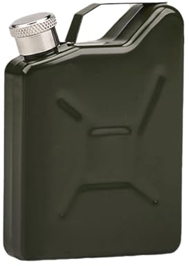 Flasque en métal de 150 ml - Anti-fuite - En acier inoxydable - Pour voyage, camping, trekking, aventure en plein air, pique-nique quotidien, gym, randonnée - 10 x 7 x 3 cm