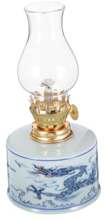 Cabilock Petroleumlampe Vintage Glas Öllaterne Außenlaterne Petroleumlampenkammer Für Dekoration Und Beleuchtung Im Innenbereich