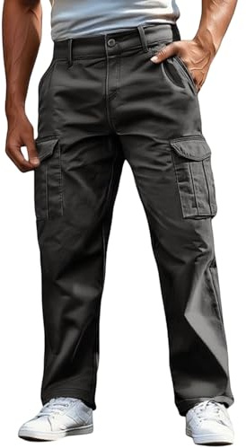 Générique Pantalon Cargo Homme Militaire, Pantalons Cargo Homme Pantalon de Travail Décontracté avec Multi Poches Extérieur Militaire Chasse Jogging Survêtement Casual Activewear