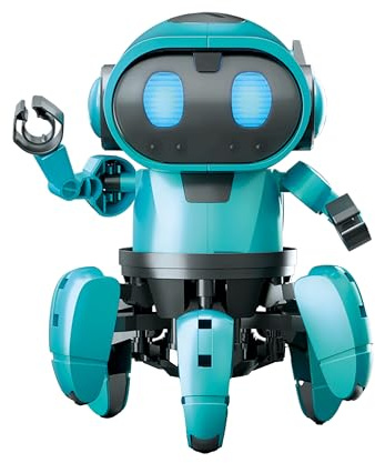 CONSTRUCT & CREATE Tobbie the Self-Guiding AI Robot Build Your Own STEM Kit Blue