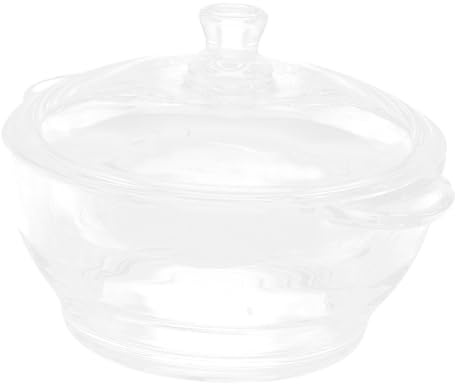FIXOSHEE Pot à Ragoût Multifonction Verre Borosilicaté Résistant Chaleur avec Double Poignée et Couvercle pour Cuisson de Nouilles et Légumes à Induction Ustensile de Cuisine Pratique