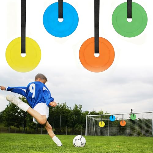 DAJASD 4PCS Fußballtor Ziel, 15cm Scheiben Zielnetz Fussballtor mit Verstellbaren,Fußballtor Ecke Ziele für Schießen Genauigkeit Training,Fussball Trainingszubehör,Fußball Zubehör für Hockey, Baseball