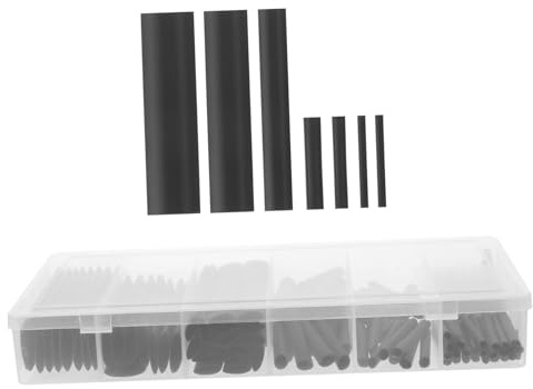 Baluue 127pcs Heat Shrink Tubing Electrical Insulation Sleeving Tube for Wire Protection and Cable Sleeves Heat Shrink Wrap with Flame Retardant Material for DIY and Professional Use