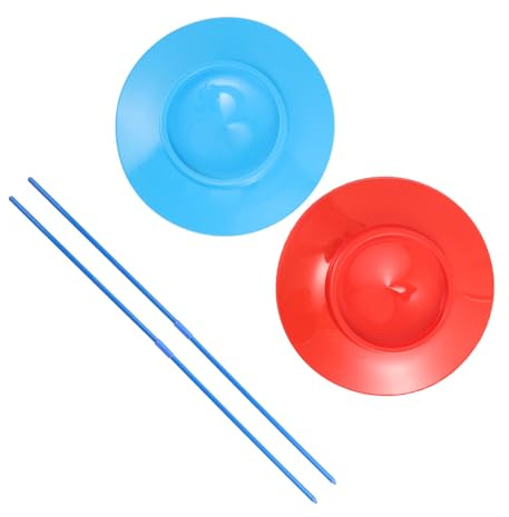 PAMINGONO 2 Piezas Platos Malabares con Palos para Principiantes y Platos Giratorios para Circo Fiestas y Entrenamiento de Habilidades Malabares Profesional