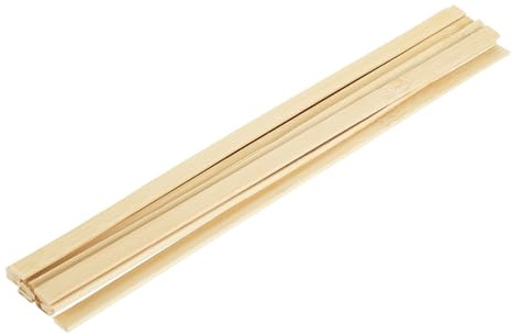 QUARKZMAN 10 PCS Palillos De Bambú Naturales 11.8 Pulgadas | Palitos De Madera, Listones De Madera Natural De 0.39 Pulgadas, Madera Sin Acabado, Para Manualidades, De Muebles Y Modelos