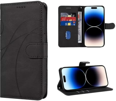 SEAHAI Cuir Coque pour Xiaomi Redmi Note 15 Pro 5G, Flip Étui Portefeuille avec Support/RFID Blocage/Fentes pour Cartes, Premium PU/TPU Antichoc Protection Complète Housse - Noir