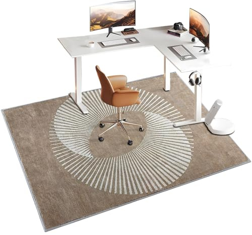 SZZEUOA Alfombrilla para Silla de Gaming Oficina, 70 x 100 cm Alfombra para protección de Suelos Duros, Alfombrilla para Silla de Oficina Protector Suelo Silla Ruedas Alfombra de Suelo para Laminado