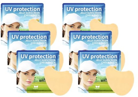 Pegatinas UV Para Protector Solar, Parches Faciales De Golf | Parche Facial, Adecuado Para Todo Tipo De Escenas Al Aire Libre, Como Golf, Senderismo, 6 Pares
