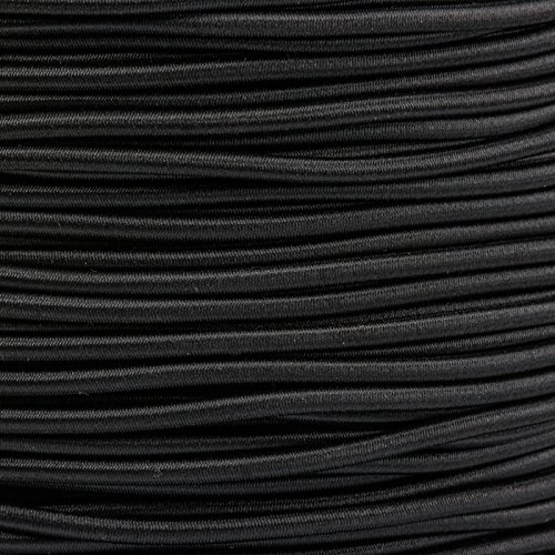 Kahage 10m Gummikordel - Hutgummi - Rundgummi, hochwertig, extra-stark in 3mm, schwarz