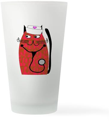 CafePress Nurse Cat 3 Pint Glass, 16 oz. Drinking Glass