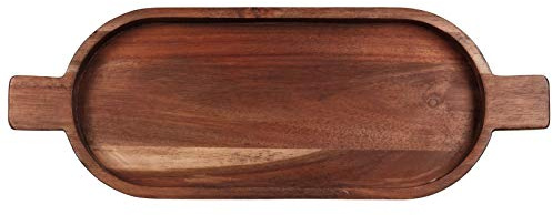 ASA 93916970 Ovales Brett aus massivem Akazienholz, 49,6 x 18 H 3,5 cm