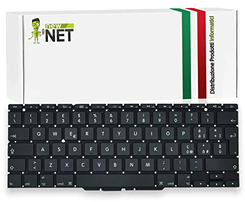 new net Keyboards - Tastiera Italiana Compatibile per Notebook Mac Book Air 11 A1370 Mid 2011 (MC968LL/A - MC969LL/A) A1465 Mid 2012 (MD223LL/A - MD224LL/A) Senza Frame