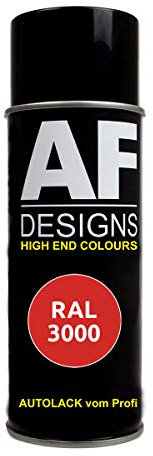 Alex Flittner Designs RAL Lackspray Autolack Sprühdose Spraydose RAL3000 FEUERROT matt