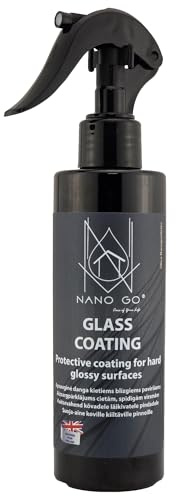 NANO GO Glass Coating 200ml - Hydrophobic Water Repellent for Shower Glass, Mirrors, Ceramic Surfaces, Car Windows - Long-Lasting Transparent Protective Nano Layer