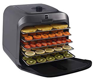 Maxxo Infra Dry+ Deshidratador por infrarrojos con acero inoxidable, 500 W, para carne seca, piel de fruta, secador de frutas, secador de carne